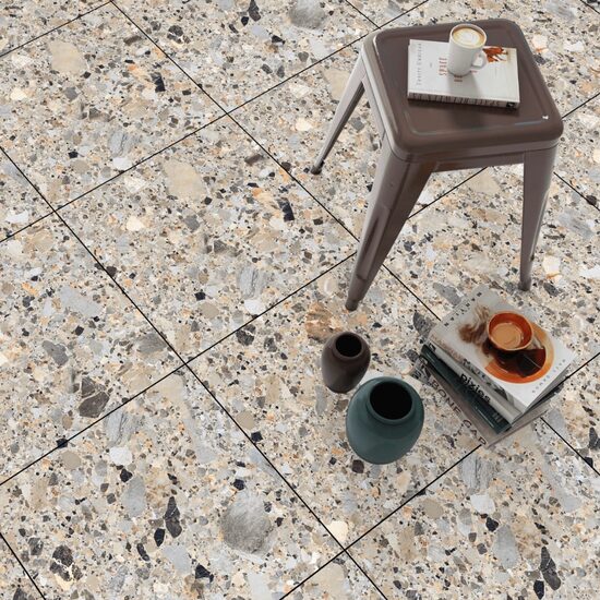 60×60 cm Terrazzo Bianco / Lappato (~202 SEK/m²)